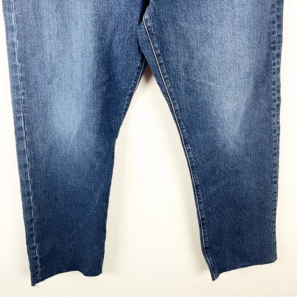 LEVI’S High Rise Button Fly Wedgie Straight Premium Denim Blue Jeans, Size 32 - Picture 15 of 16